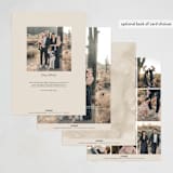 "Modern Script" - Holiday Cards in Taupe by Katy Shen - Back of Card Options