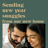 "Holiday Snuggles" - Holiday Cards in Sage by Catherine Culvenor - Detail