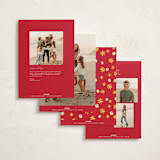 "City Sidewalks" - Holiday Cards in Crimson by Susan Moyal - Back of Card Options