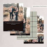 "Modern Window" - Holiday Cards in Leather by Nicole Walsh - Back of Card Options