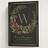 "Wild Wreath" - Holiday Cards in Garland by Wildfield Paper Co - Folded Card