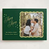 "Squiggle and Stars" - Holiday Cards in Forest by Lauren Jopling - Front