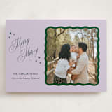 "Squiggle and Stars" - Holiday Cards in Sugar Plum by Lauren Jopling - Front