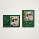 "Squiggle and Stars" - Holiday Cards in Forest by Lauren Jopling - Photo Orientation Options