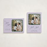 "Squiggle and Stars" - Holiday Cards in Sugar Plum by Lauren Jopling - Photo Orientation Options