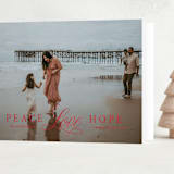 "Classic Love" - Holiday Cards in Candy Cane by Corinne Malesic - Folded Card