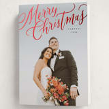"Modern Merry Christmas" - Holiday Cards in Noir by Wildfield Paper Co - Folded Card