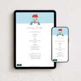 "Merry House" - Online Holiday Party Invitations in Sky by Elly - Mobile + desktop layout