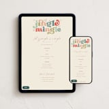 "Jingle and mingle type" - Online Holiday Party Invitations in Pine Needles by Creo Study - Mobile + desktop layout