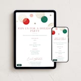 "Bubbles" - Online Holiday Party Invitations in Apple by Elly - Mobile + desktop layout