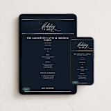 "Refinement" - Online Holiday Party Invitations in Midnight by Jennifer Lew - Mobile + desktop layout