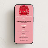 "ugly sweater" - Online Holiday Party Invitations in Fuchsia by Jennifer Lew - Mobile layout