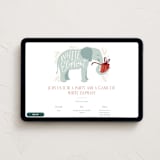 "White Elephant Present" - Online Holiday Party Invitations in Juniper by Alethea and Ruth - Desktop layout
