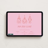 "Champagne Party Pop" - Online Holiday Party Invitations in Ruby by Jackie Crawford - Desktop layout