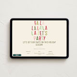 "La Party" - Online Holiday Party Invitations in Ivory by Baumbirdy - Desktop layout