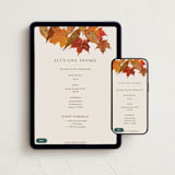 "Gilded Autumn Leaves" - Online Holiday Party Invitations in Spice by Heather Schertzer - Mobile + desktop layout