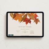 "Gilded Autumn Leaves" - Online Holiday Party Invitations in Spice by Heather Schertzer - Desktop layout