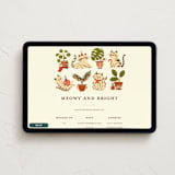 "Christmas with Cats" - Online Holiday Party Invitations in Champagne by Vivian Yiwing - Desktop layout