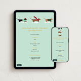 "Dachshund Through the Snows" - Online Holiday Party Invitations in Mint by Itsy Belle Studio - Mobile + desktop layout