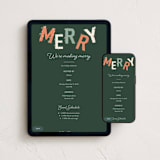 "Merry & Bright Stars" - Online Holiday Party Invitations in Evergreen by Hannah Williams - Mobile + desktop layout