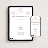 "Fireworks" - Online Holiday Party Invitations in Confetti by Jen Banks - Mobile + desktop layout