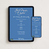 "Meringue" - Online Holiday Party Invitations in Blueberry by Megan Davis - Mobile + desktop layout