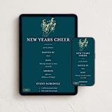 "Sparklers" - Online Holiday Party Invitations in Peacock by Paula Pecevich - Mobile + desktop layout