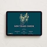 "Sparklers" - Online Holiday Party Invitations in Peacock by Paula Pecevich - Desktop layout
