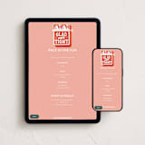 "Glad We Are Tight" - Online Holiday Party Invitations in Salmon by Jess Miller Draws - Mobile + desktop layout