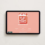 "Glad We Are Tight" - Online Holiday Party Invitations in Salmon by Jess Miller Draws - Desktop layout