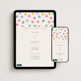 "candy hearts" - Online Holiday Party Invitations in Pastel by Ellen Schlegelmilch - Mobile + desktop layout