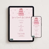 "vintage wedding cake" - Online Holiday Party Invitations in Blush by Cass Loh - Mobile + desktop layout