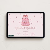 "vintage wedding cake" - Online Holiday Party Invitations in Blush by Cass Loh - Desktop layout