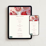 "Pomegranate Flatlay Study" - Online Holiday Party Invitations in Cream by Kinga Subject - Mobile + desktop layout