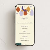 "Festive Shapes" - Online Holiday Party Invitations in Periwinkle by Inkblot Design - Mobile layout