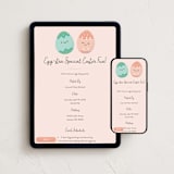 "Good Egg" - Online Holiday Party Invitations in Blush by Annie Holmquist - Mobile + desktop layout