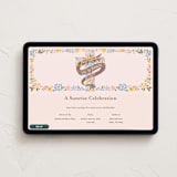 "Floral Cross." - Online Holiday Party Invitations in Rose Quartz by Vera Lim - Desktop layout