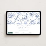 "Dreamy Toile" - Online Holiday Party Invitations in Blueberry by Teju Reval - Desktop layout