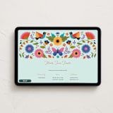 "Bridal Fiesta" - Online Holiday Party Invitations in Aqua by Laura Moyer - Desktop layout