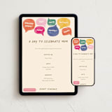 "MOM!" - Online Holiday Party Invitations in Candy by Pixel and Hank - Mobile + desktop layout