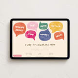 "MOM!" - Online Holiday Party Invitations in Candy by Pixel and Hank - Desktop layout