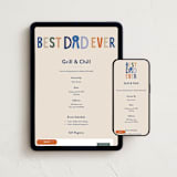 "Best Dad Ever Award" - Online Holiday Party Invitations in Latte by Alethea and Ruth - Mobile + desktop layout