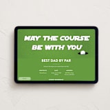 "May the course be with you" - Online Holiday Party Invitations in Tennis Ball by Becky Nimoy - Desktop layout