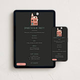 "Haunted House" - Online Holiday Party Invitations in Cotton Candy by Morgan Kendall - Mobile + desktop layout
