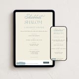 "Modern Type" - Online Holiday Party Invitations in Ecru by Morgan Kendall - Mobile + desktop layout