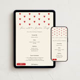 "Heartfelt" - Online Holiday Party Invitations in Strawberry by Tina Faselli - Mobile + desktop layout