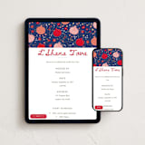 "PomegranateDinnerparty" - Online Holiday Party Invitations in Sea by samovilka - Mobile + desktop layout