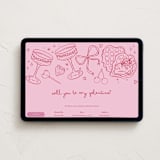 "Be My Galentine" - Online Holiday Party Invitations in Blush by Mollie McLoughlin - Desktop layout