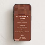 "Grateful Gather" - Online Holiday Party Invitations in Pumpkin Spice by Kelly Williams - Mobile layout