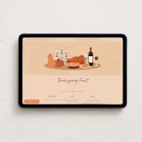 "Thanksgiving Feast" - Online Holiday Party Invitations in Pumpkin by Sherley Ferreira - Desktop layout